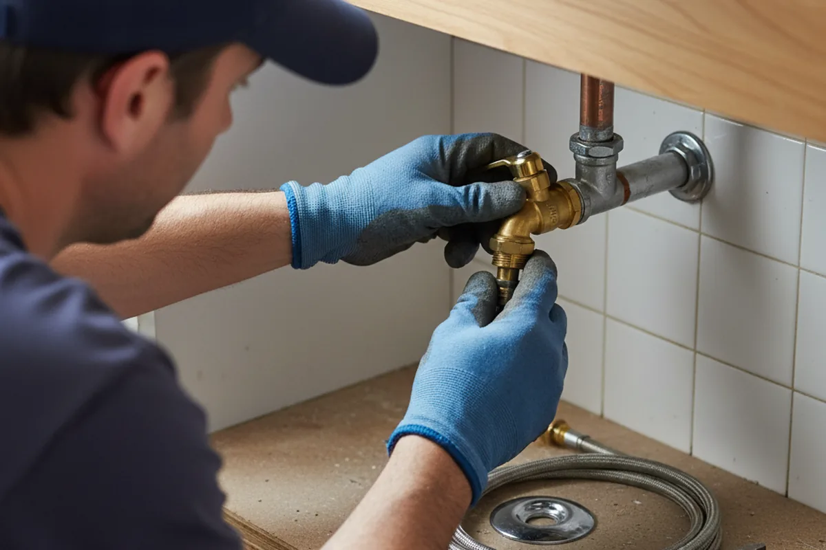 Shutoff valve and fitting work during Burst Pipe Repair in Goldendale